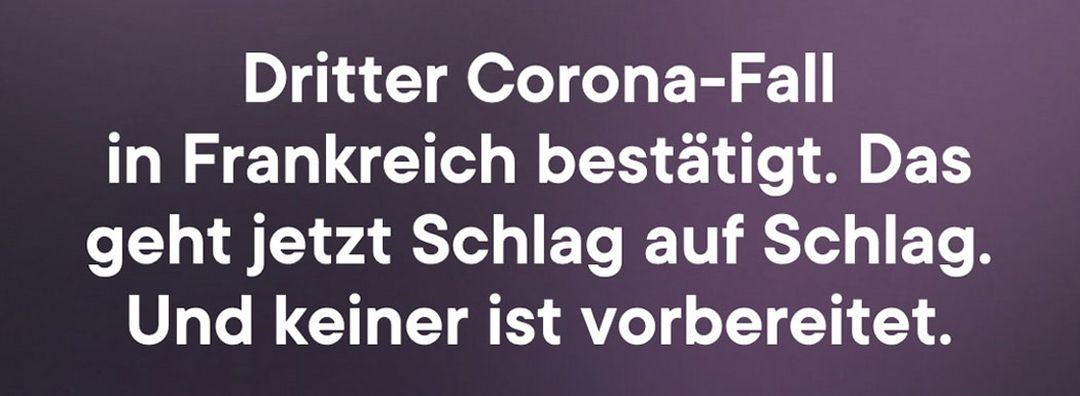 #CoronaVirus nun auch in Frankreich angekommen