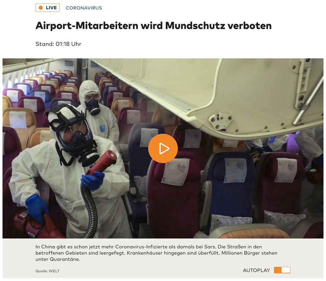 Mundschutzverbot für Airport-Mitarbeiter