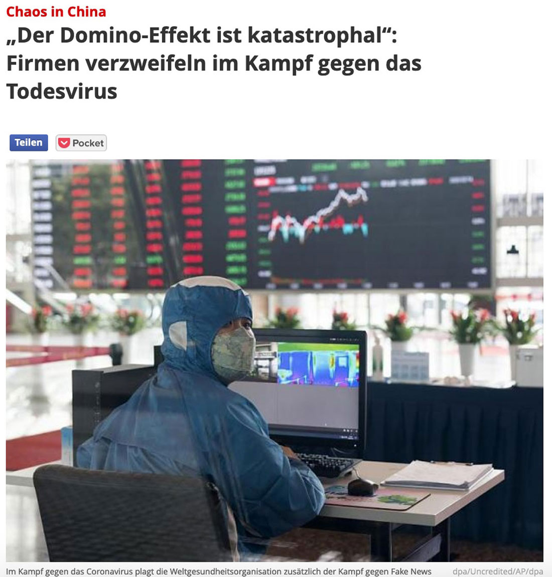 Chaos in China - „Der Domino-Effekt ist katastrophal“: Firmen verzweifeln im Kampf gegen das Todesvirus