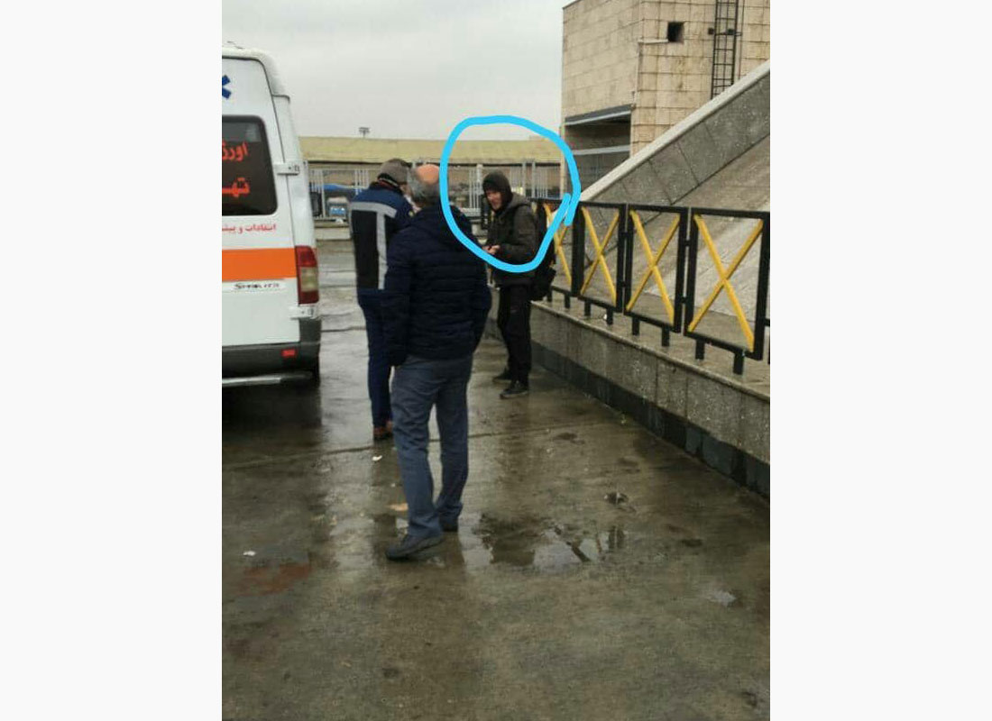 Das Foto soll den deutschen Mann zeigen, der flüchten wollte, aber gefangen und unter Quarantäne gestellt wurde