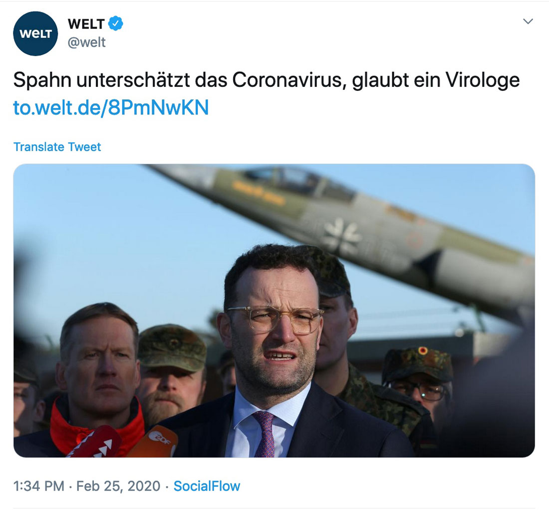 „Viel gefährlicher als Grippe“ - Spahn unterschätzt das Coronavirus, glaubt ein Virologe